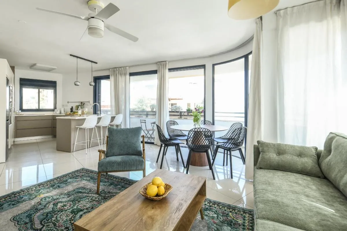 Image 1 of Chic 3BR Apt w Balcony & Parking by Tel Aviv Port by Sea N’ Rent