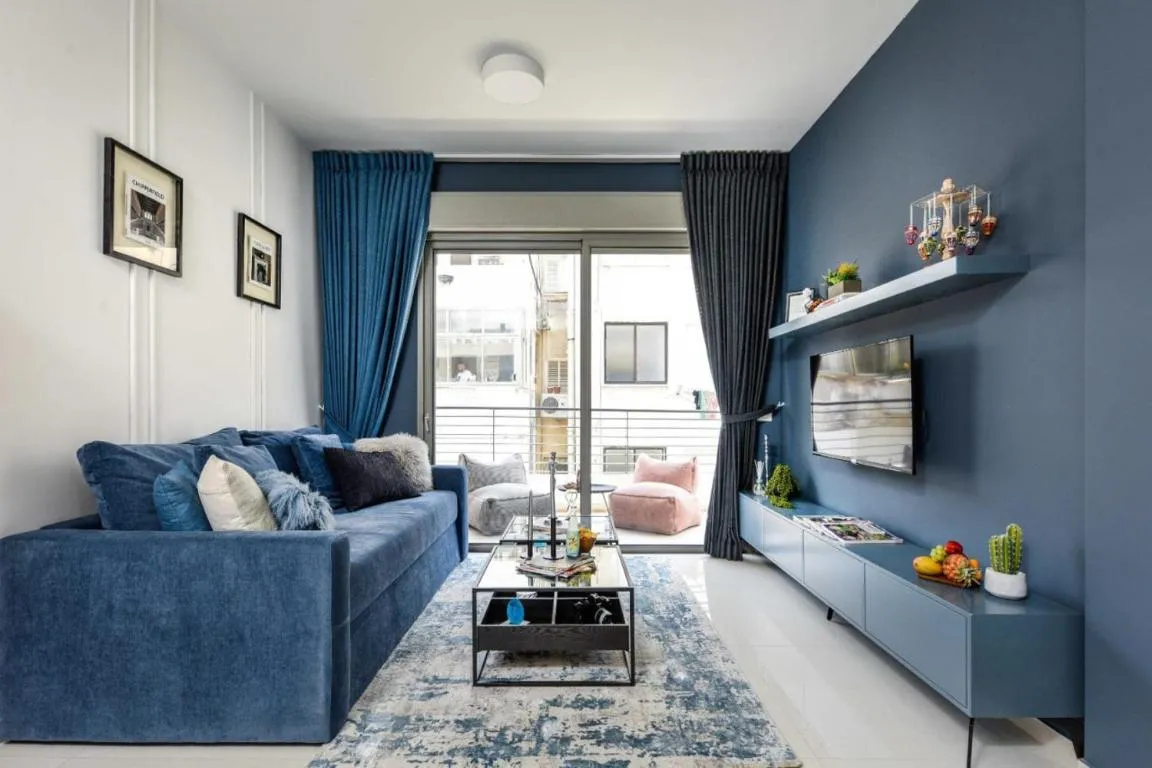 Image of Eclectic Blue Apartment on Sheinkin by Sea N’ Rent