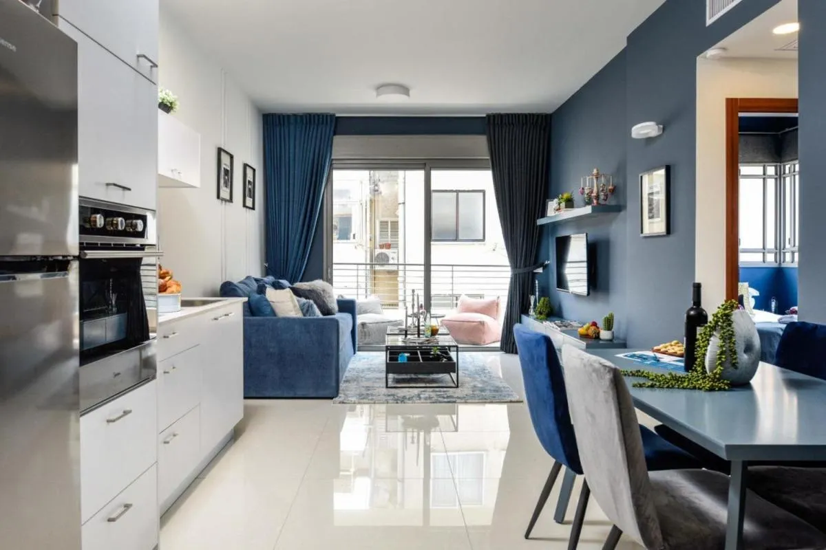 Image 3 of Eclectic Blue Apartment on Sheinkin by Sea N’ Rent