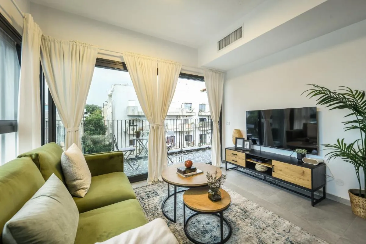 Image 1 of Stylish 2BR Apt w Balcony 5 min From Tel Aviv Port by Sea N’ Rent